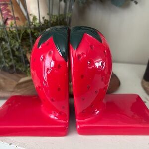 Strawberry Bookends - Red and Green